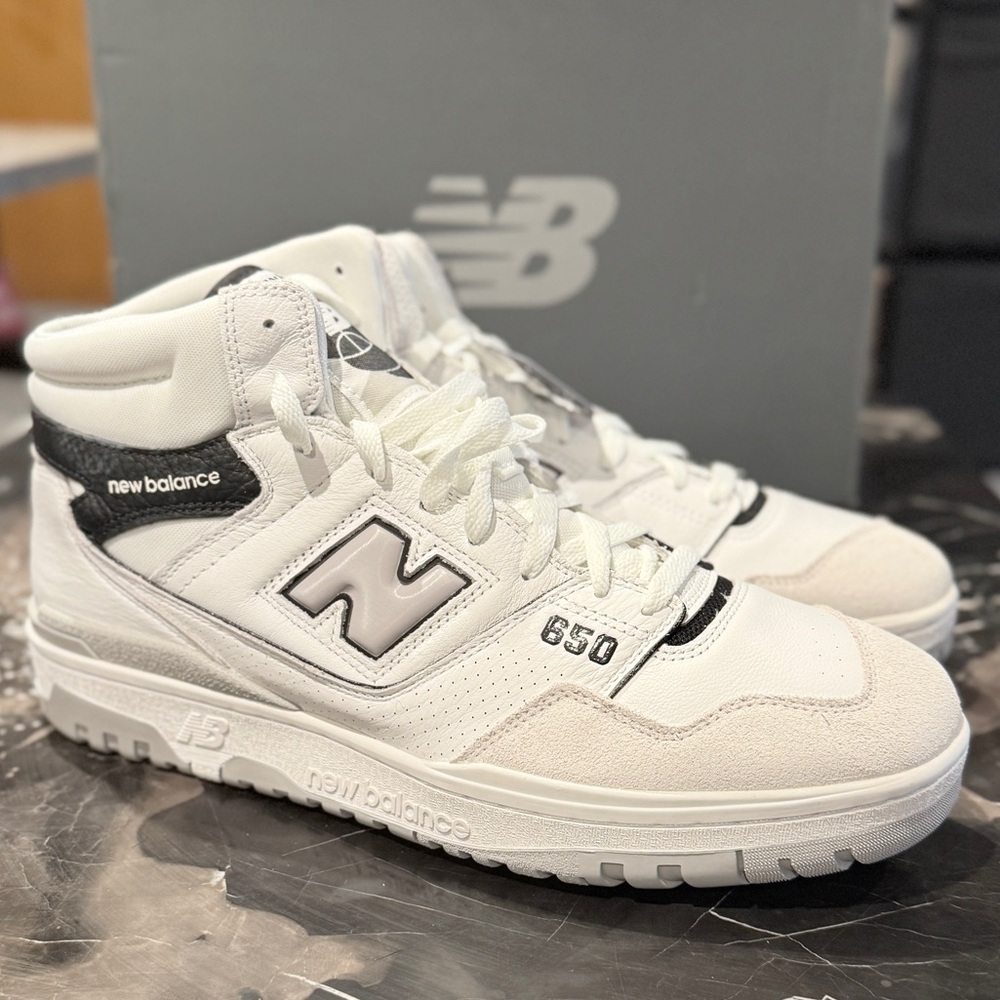 New Balance Mens 650 High Top Black White Grey BB650RWH